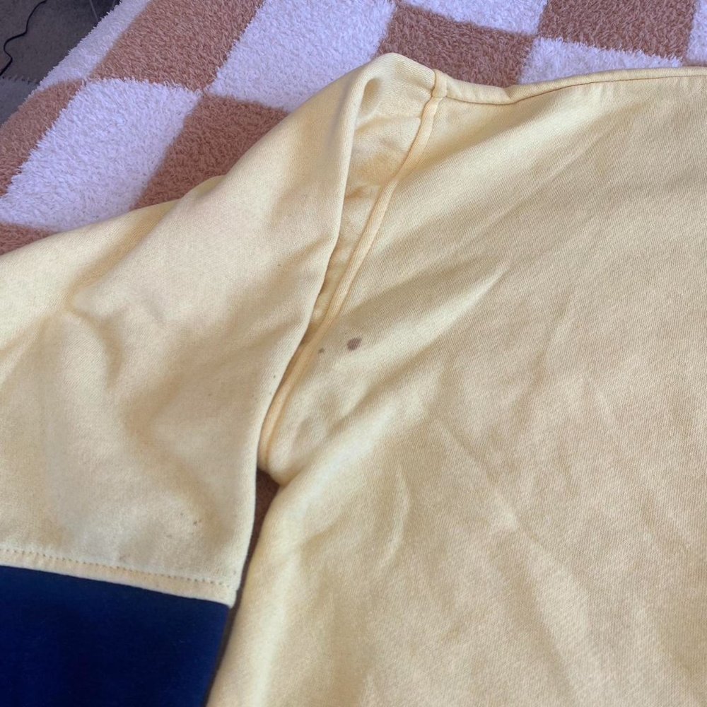 Expressions Retro Crewneck Button Up Sweater Yell… - image 7